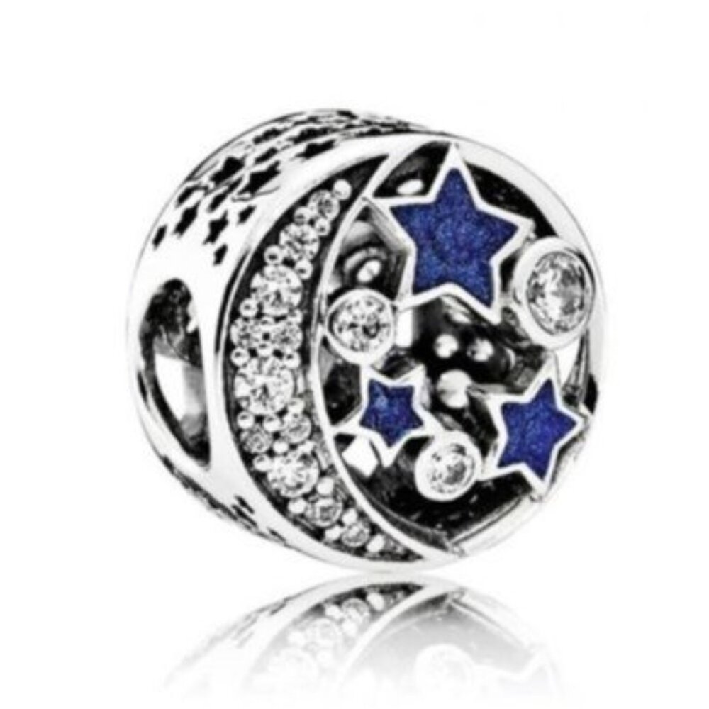 Pandora Night Sky Moon and Stars Charm ONLY 4 LEFT